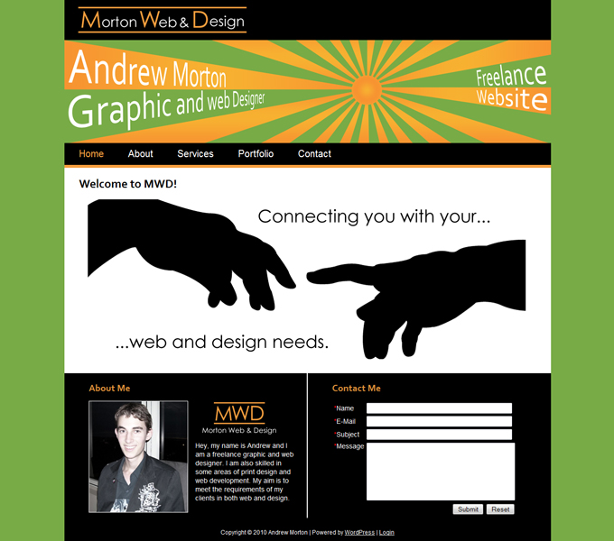 Morton Web & Design Old Website Design