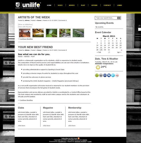 UniLife Website Project